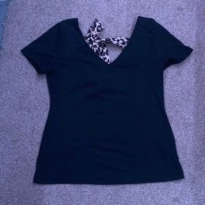 Shein Top With Cheetah Print Tie